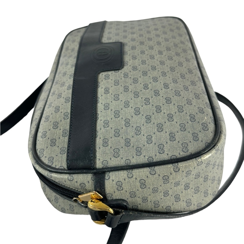 GUCCI Navy Blue Canvas Supreme Micro GG Blue Trim Crossbody Bag Authenticated - Picture 9 of 17